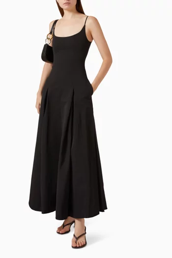 Jill Panelled Dress in Cotton Blend