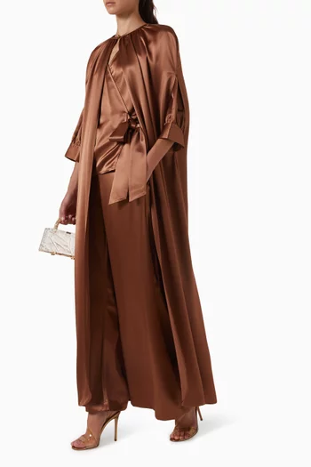 Dallie Maxi Cape in Satin