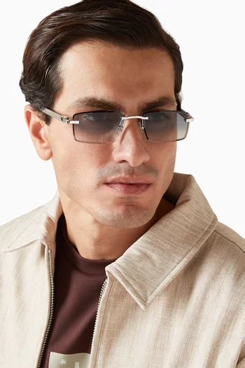 Rectangle Sunglasses in Metal