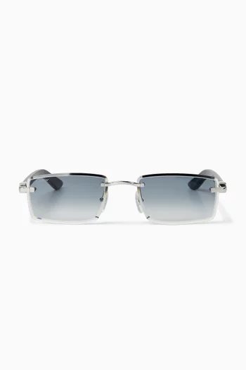 Rectangle Sunglasses in Metal