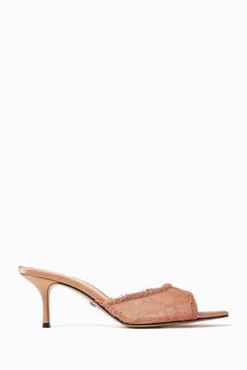Devon Chantilly 65 Mules in Lace