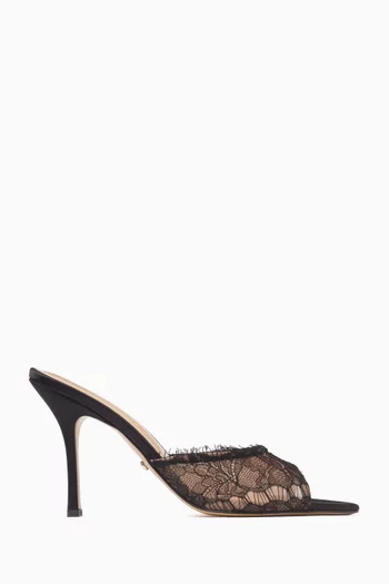 Devon Chantilly 95 Mules in Lace