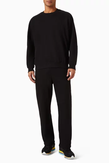 NB Grey Oversized Crew-neck Sweatshirt in Cotton