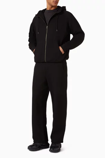 NB Grey Oversized Full-zip Hoodie in Cotton
