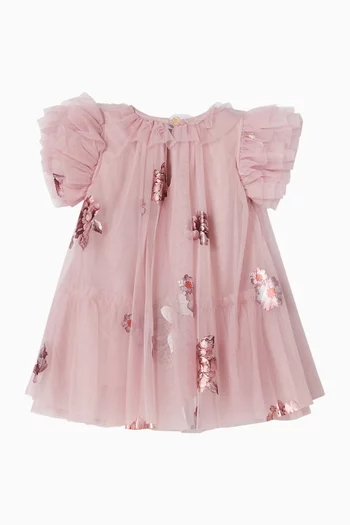 Dottie Foil Floral Dress in Tulle