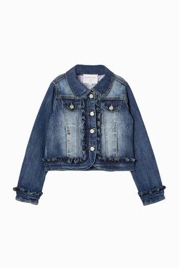 Gigi Love Logo Jacket in Denim