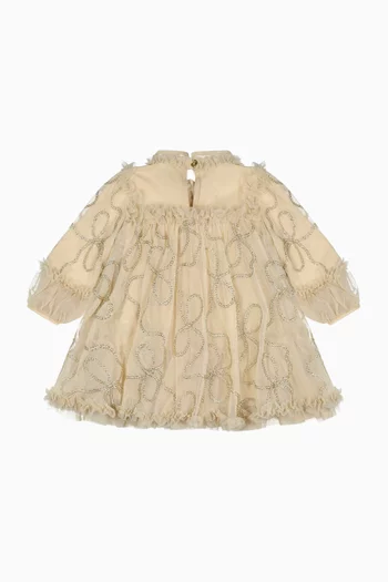 Hazel 3D Chain Dress in Tulle