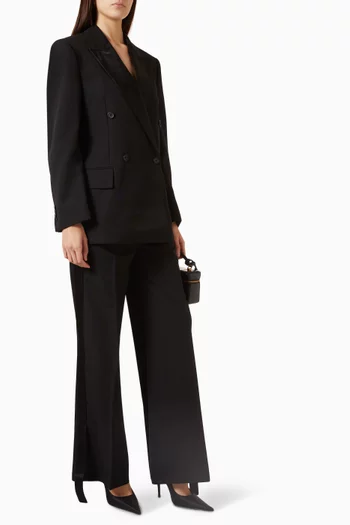 Jacque Wide-leg Tuxedo Pants in Wool