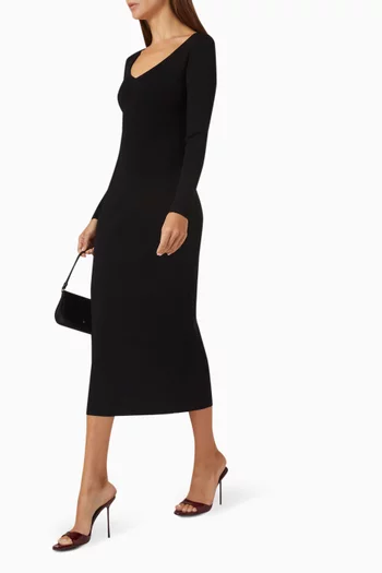 Lottie Midi Dress in Viscose-knit