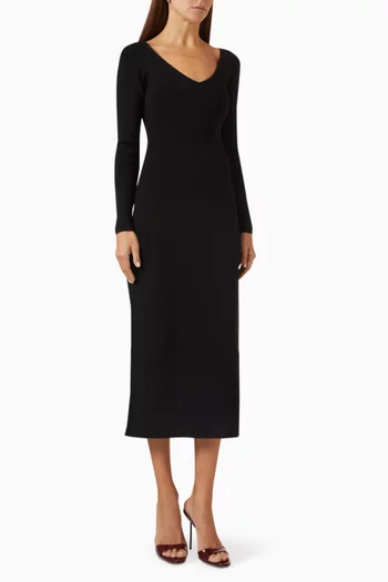 Lottie Midi Dress in Viscose-knit