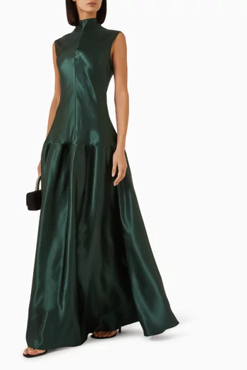 Nyx Maxi Dress in Hammered-satin