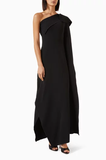 Andie One-shoulder Dress in Crepe