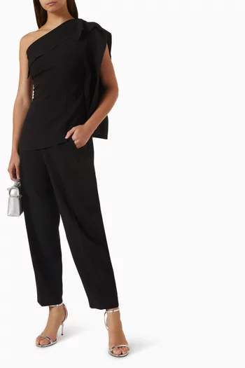 Lavinia One-shoulder Top in Crepe
