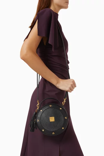 Small Pina Tambourine Bag in Calfskin
