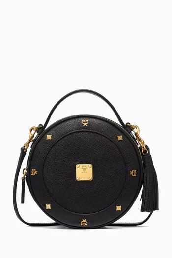 Small Pina Tambourine Bag in Calfskin