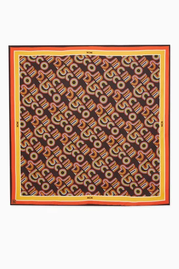 Disco Monogram Scarf in Organic Silk