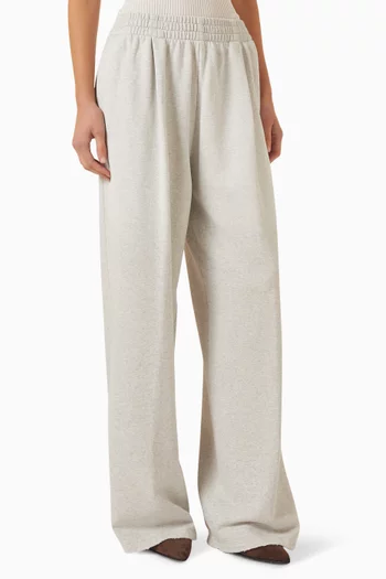 Wide-leg Pants in Cotton Fleece