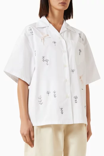 Embroidered Poplin Shirt