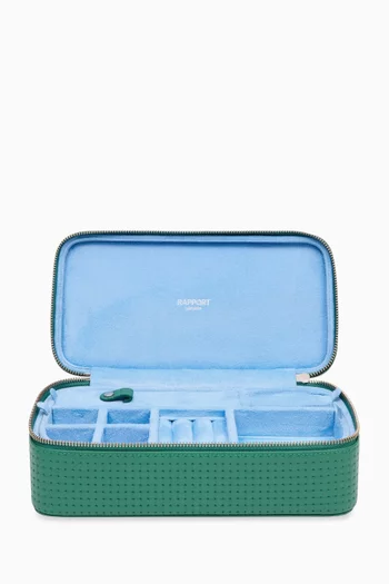 Charlotte Jewellery Case in Woven Leather