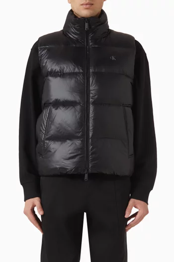 Stand-collar Down Vest