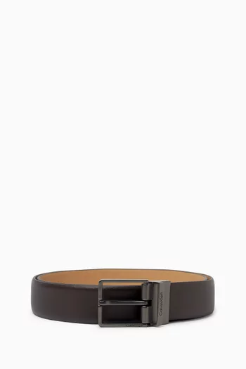 Square-buckle Belt in Leather