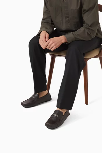 حذاء درايفنج موكاسين جلد