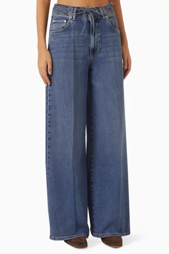 Angeleno Wide-leg Jeans in Cotton