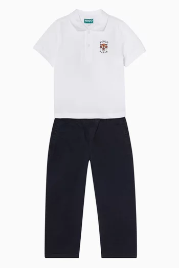 Straight-leg Pants in Twill