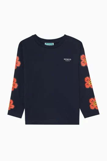 Book Flower Floral T-Shirt in Cotton Jersey