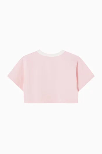 Cropped T-shirt in Cotton