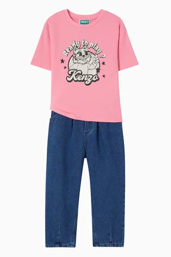 Tiger Logo Graphic T-Shirt in Organic Cotton