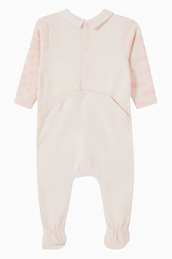 Animal Print Pyjama Romper in Cotton