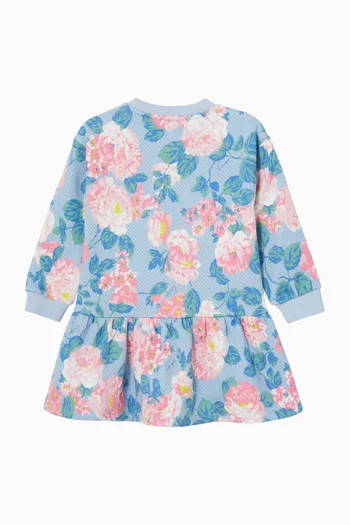 Floral Print Dress in Fleece
