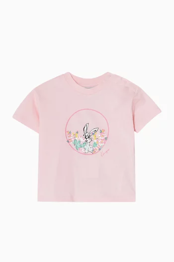 Rabbit-print T-shirt in Cotton