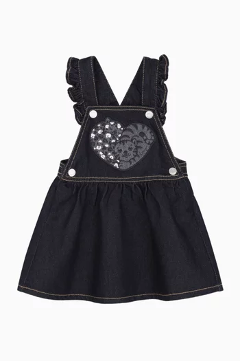 Ruffle Dress in Denim
