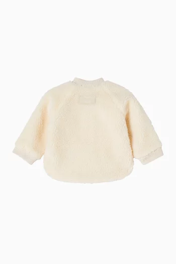 Zip Jacket in Faux Shearling