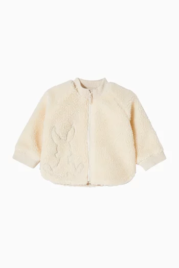 Zip Jacket in Faux Shearling