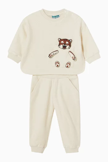 Sweatshirt & Sweatpants Set in Cotton Fleece
