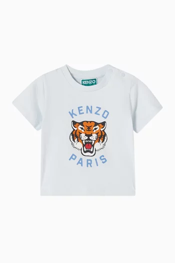Tiger-print T-shirt