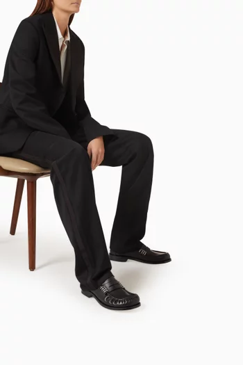 Mocassin Flat Loafers in Calf Leather