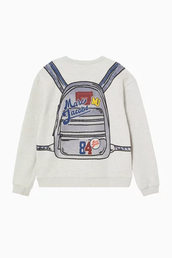 Printed Sweatshirt in French Terry