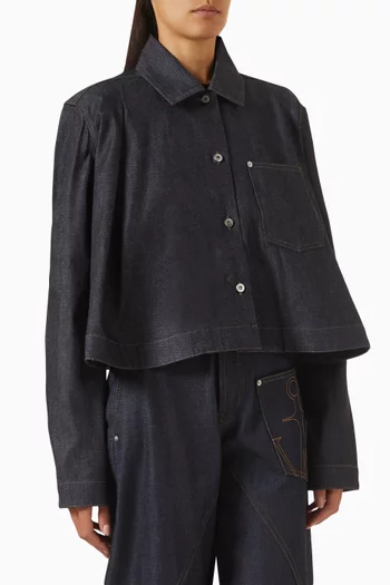 Flared Hem Shirt in Denim