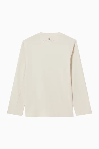 Embroidered T-shirt in Cotton Jersey