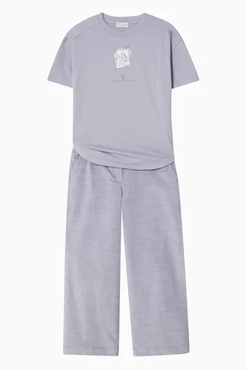 Printed T-shirt in Cotton Jersey