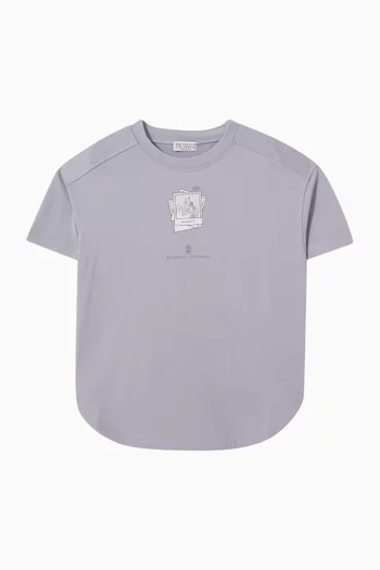 Printed T-shirt in Cotton Jersey