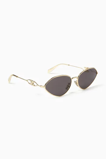 Wire 01 Sunglasses in Metal