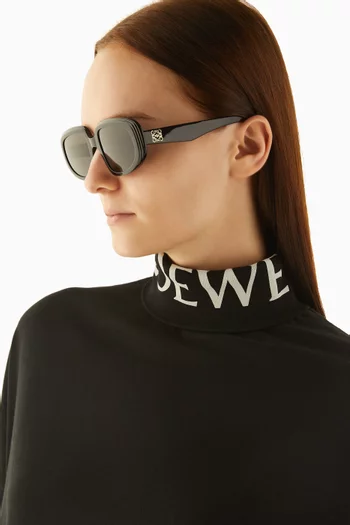 Anagram Geometric Sunglasses in Acetate