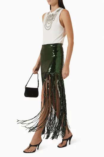 Kendra Sequin-embellished Maxi Skirt