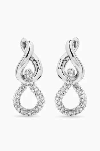 Pavé Drop Huggie Earrings