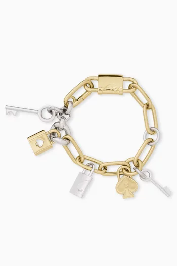 Spade Lock Charm Bracelet